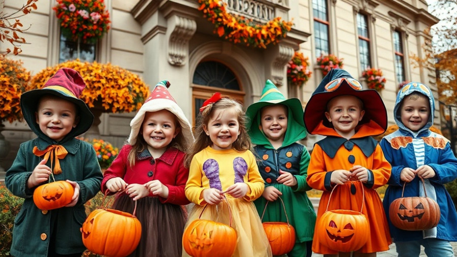 White House Halloween celebration with children collecting candy.