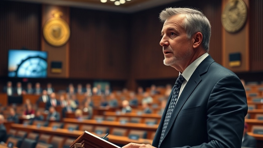 Government official discussing SNAP benefits in a legislative chamber.