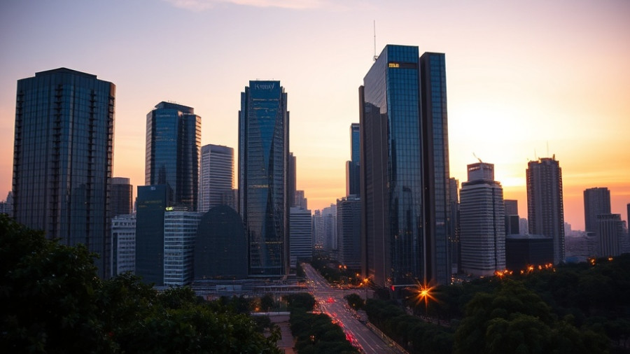 Dallas commercial real estate skyline at sunset