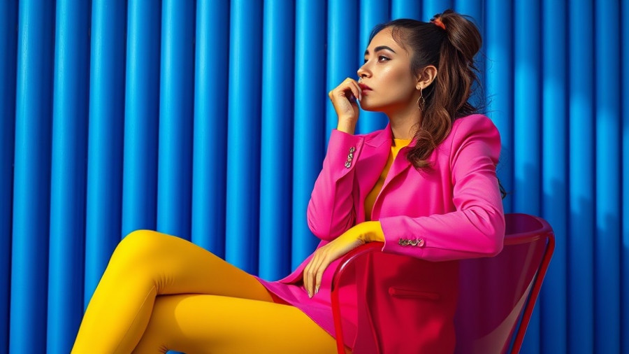 Vibrant woman in colorful outfit, reflecting on how to be more social as an introvert.