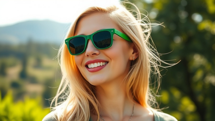 Blonde woman in green sunglasses outdoors, Tori Spelling eczema stress relief