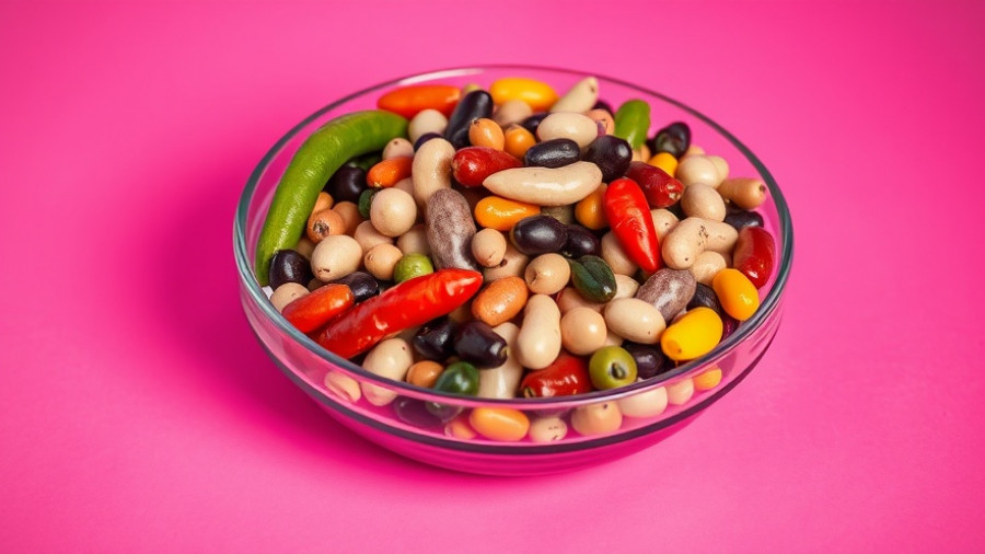 Colorful legumes in a bowl for maxing out your fiber intake.