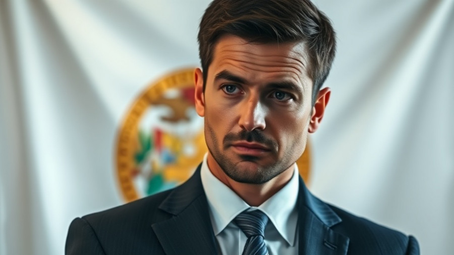 Man in suit in front of Florida flag related to Medical Freedom Movement.