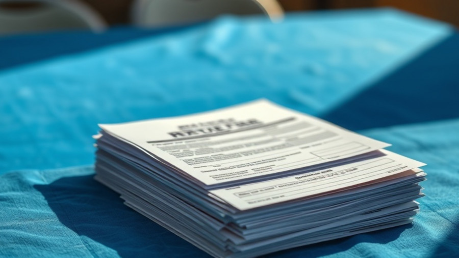 Voter registration forms and wristbands on table under sunlight for Texas counties investigate potential noncitizens on voter rolls.