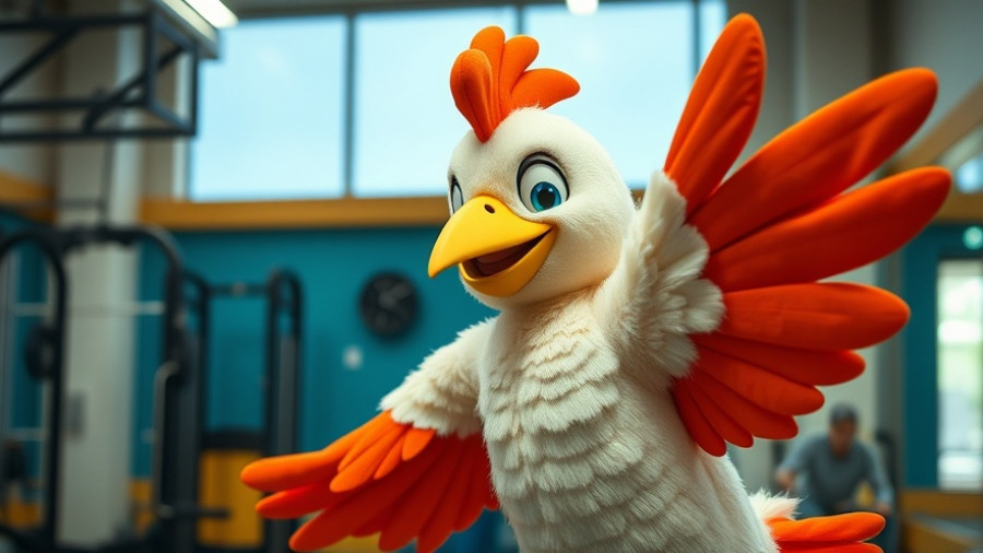 Kevin from Up vertical jump challenge in bird costume