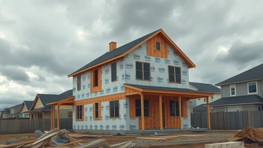 San Antonio housing market new home construction project under cloudy sky.