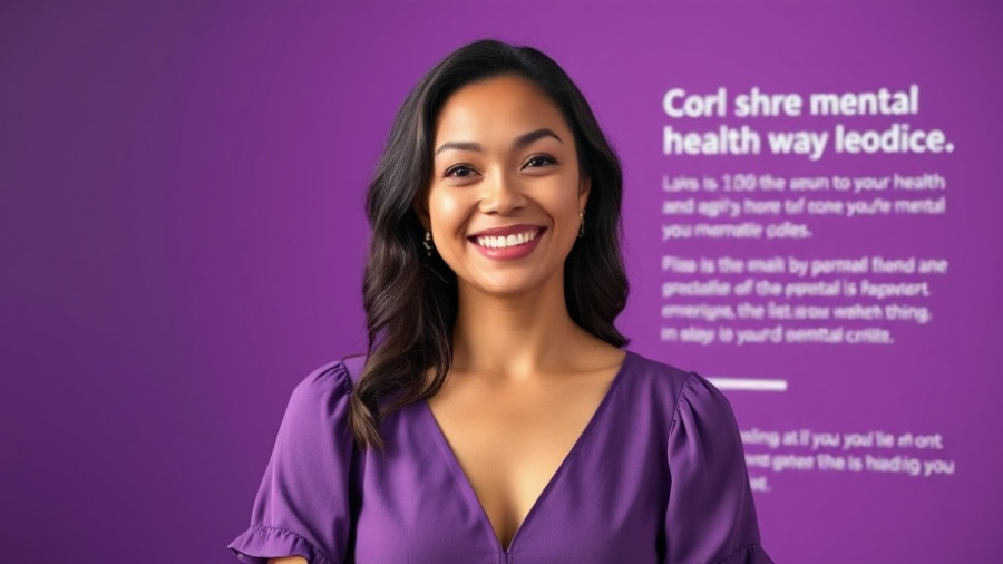 Woman promoting mental health series on epigenetics, How Stress Changes Your Genes.