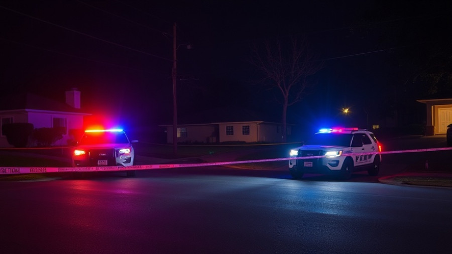 Police presence at night crime scene in San Antonio