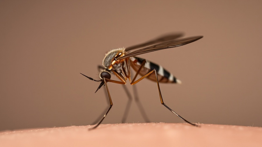 Close-up of mosquito related to Hays County West Nile Virus news.