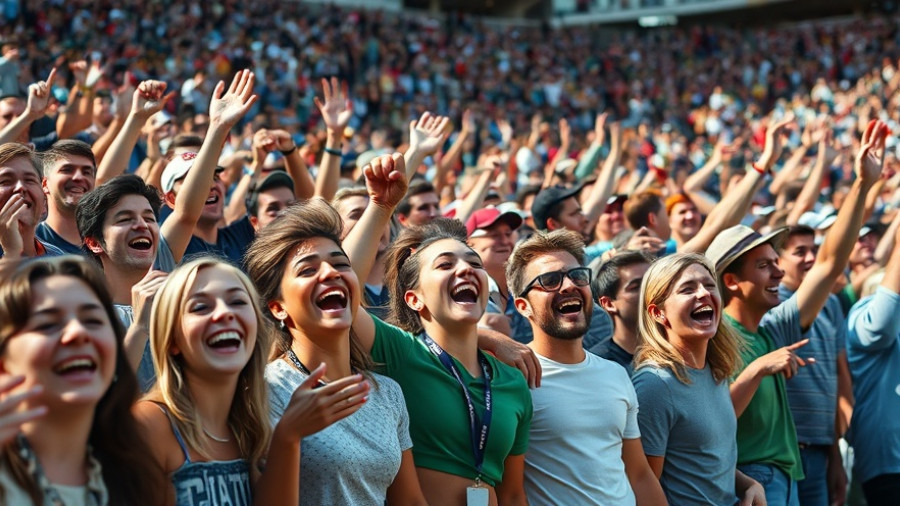 SMU fans celebrate victory against Miami on the field, vibrant stadium scene.