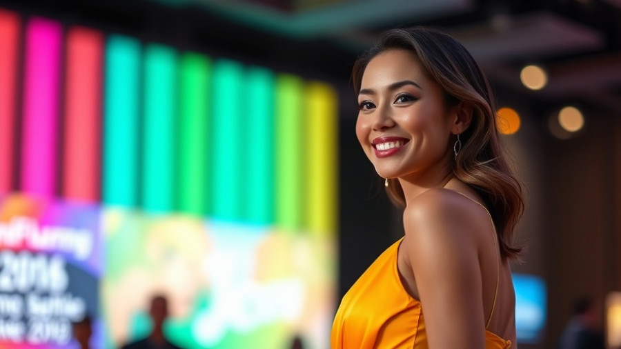 Elegant woman smiling at event, San Antonio business news.