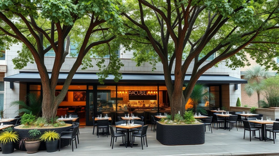 Charming outdoor dining area in San Antonio dining.