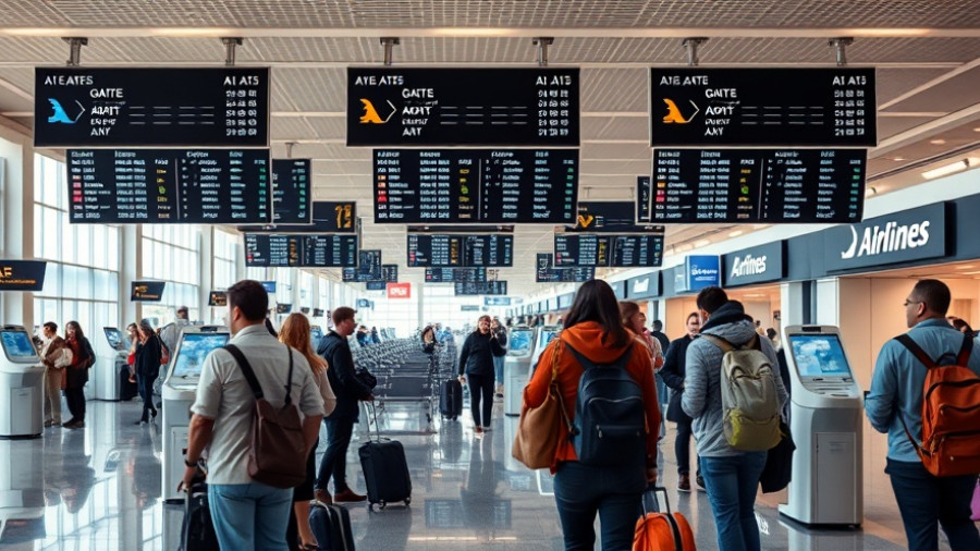 Passengers navigate changes at Bush Airport security area.