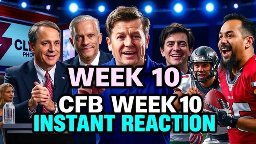 College football scores instant reaction collage