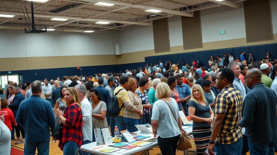 Community gathering at a food assistance event during SNAP pause.