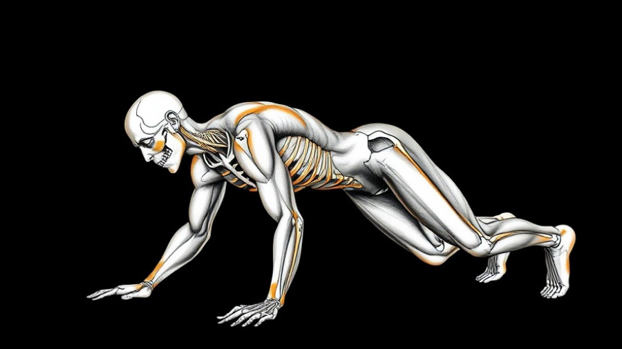 Illustration of plank exercise highlighting muscles for healthy aging exercises.