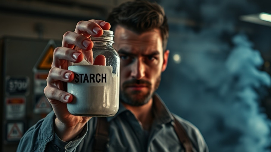 Warning about most dangerous carb industrial starch with toxic label.