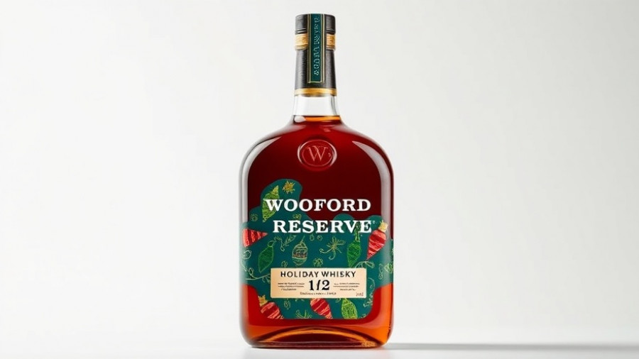 Woodford Reserve holiday bottle with festive design