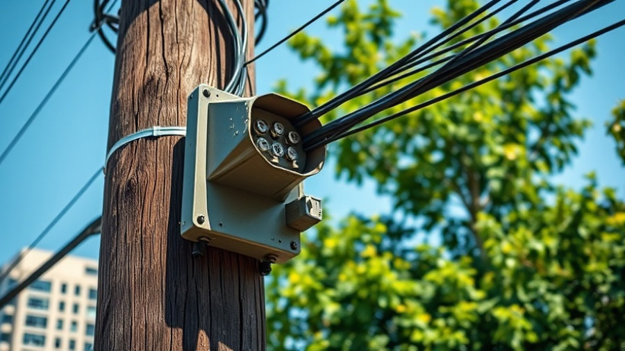 San Antonio fiber expansion visualized with cables on utility pole.