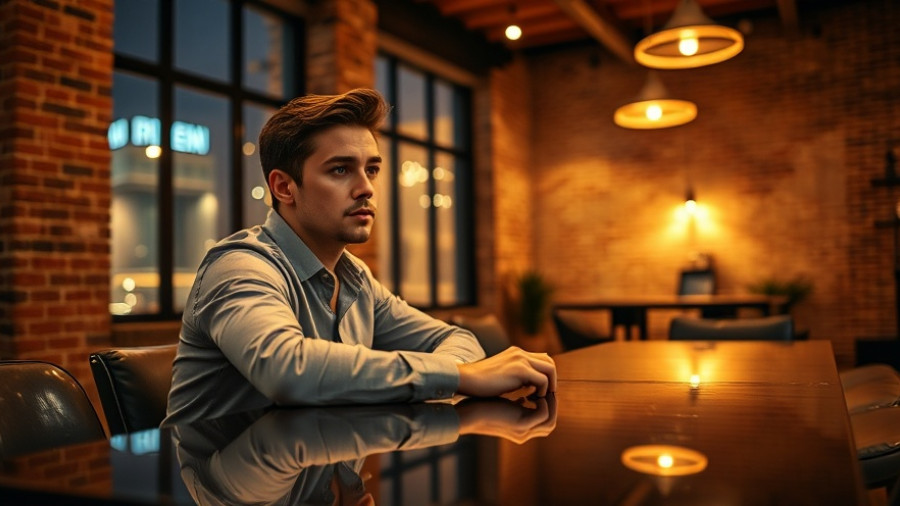 Contemplative young man in warm-lit room related to Texas immigration crackdown.