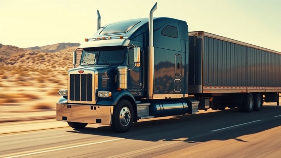 The Salvation Army's Red Kettle Kickoff, semi-truck on desert highway.