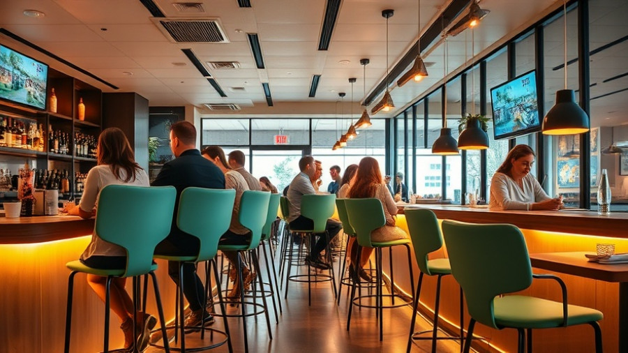 Contemporary San Antonio restaurant interior with patrons, highlighting business challenges.