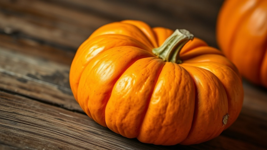 Close-up of a pumpkin on rustic wood for reuse leftover pumpkins.