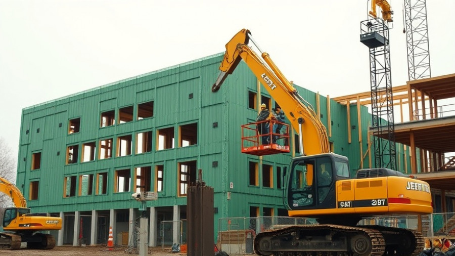 Skybox Data Center Development Round Rock under construction with machinery.