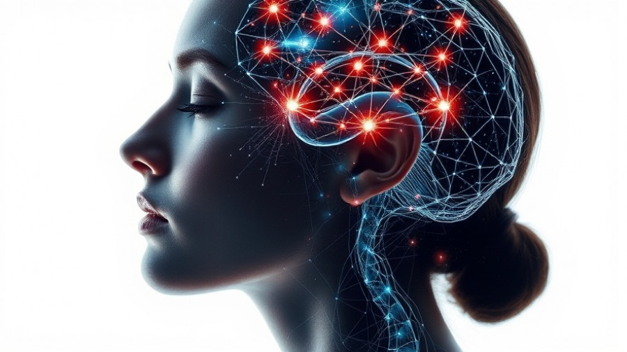 Futuristic sci-fi illustration of a woman unlocking memories.