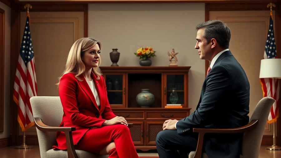 Vance talks on Russian disinformation in a formal interview setting.