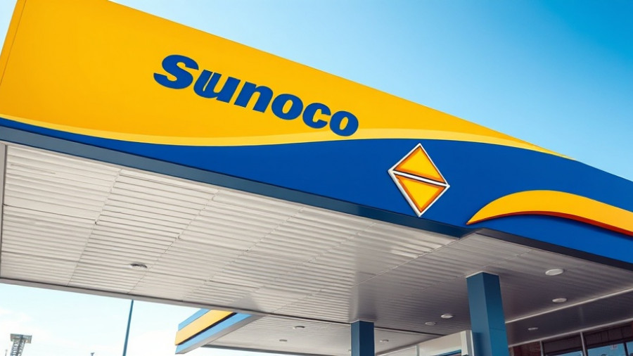 Dallas business resources Sunoco gas station canopy.