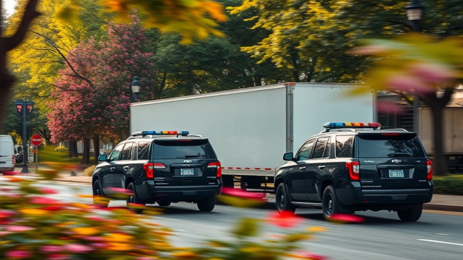 Vandegrift High School band incident scene with police vehicles.