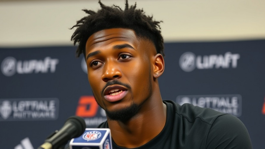 Honest athlete sharing thoughts at sports press conference.