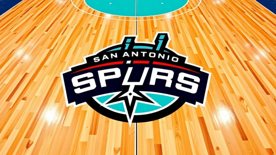 Vibrant San Antonio Spurs logo on new City Edition court.