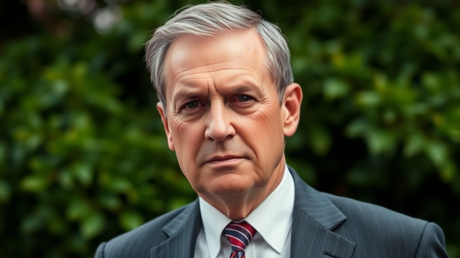 Middle-aged man in a suit outdoors, Trump Administration Election Monitors.