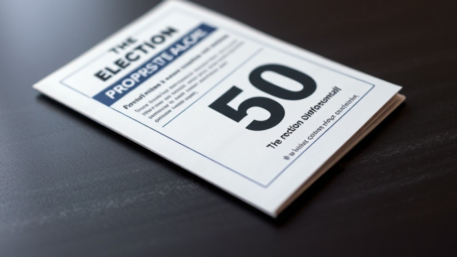 California voters approve Proposition 50 booklet close-up with text details.