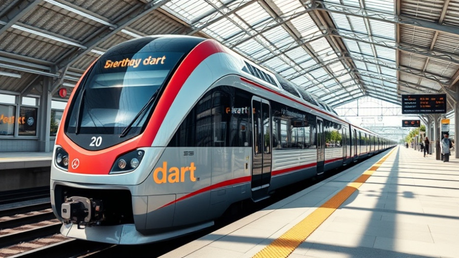 DART train at station relevant to Highland Park DART membership vote.