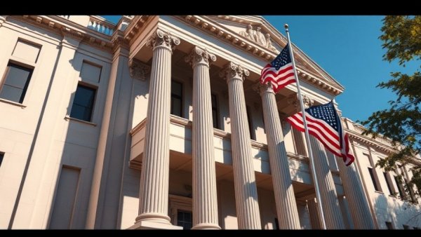 Elegant courthouse with columns, relevant to hospital closure Rhode Island.