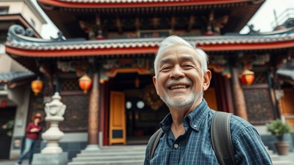 Energetic senior man promoting mental wellness for seniors.