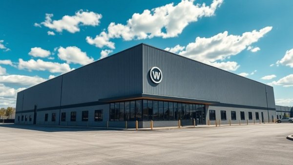 Seguin new manufacturing plant with modern design and clear sky.