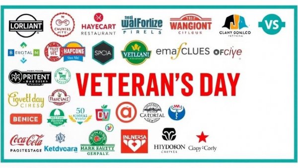 Veterans Day deals Houston 2025 with restaurant logos and teal border.