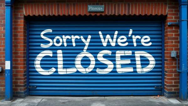 Closed sign indicating Houston job market trends challenges