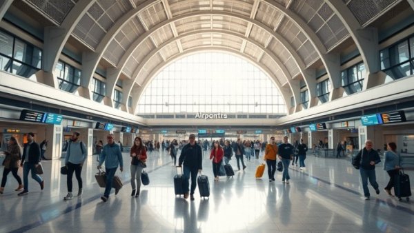 Travelers at San Antonio International Airport amidst TSA delays