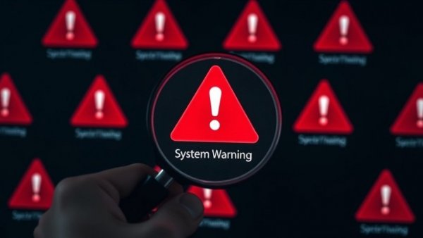 Cybersecurity warning through magnifying glass emphasizing healthcare cybersecurity challenges.