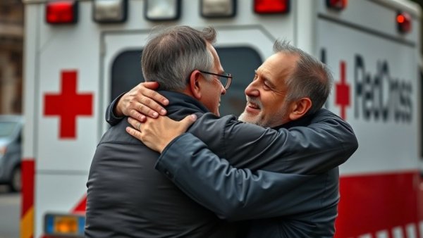 Emotional reunion during Red Cross Israeli Palestinian Ceasefire.