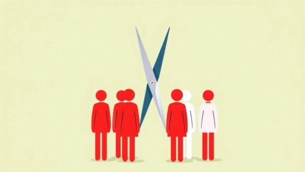 Conceptual illustration of division in San Antonio business news.