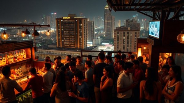 Lively bar scenes in Houston with vibrant nightlife.