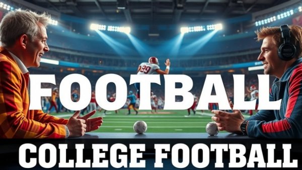 College football scores discussion with sports pundits.