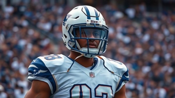 NFL linebacker focuses during a game, part of Leighton Vander Esch's journey.