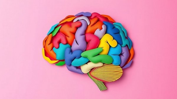 Abstract brain image with vibrant colors illustrating perimenopause stroke risk concept.